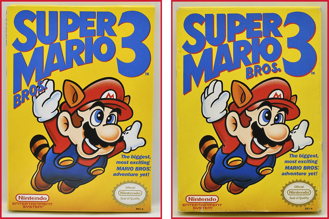 Two Super Mario Bros. 3 box variants