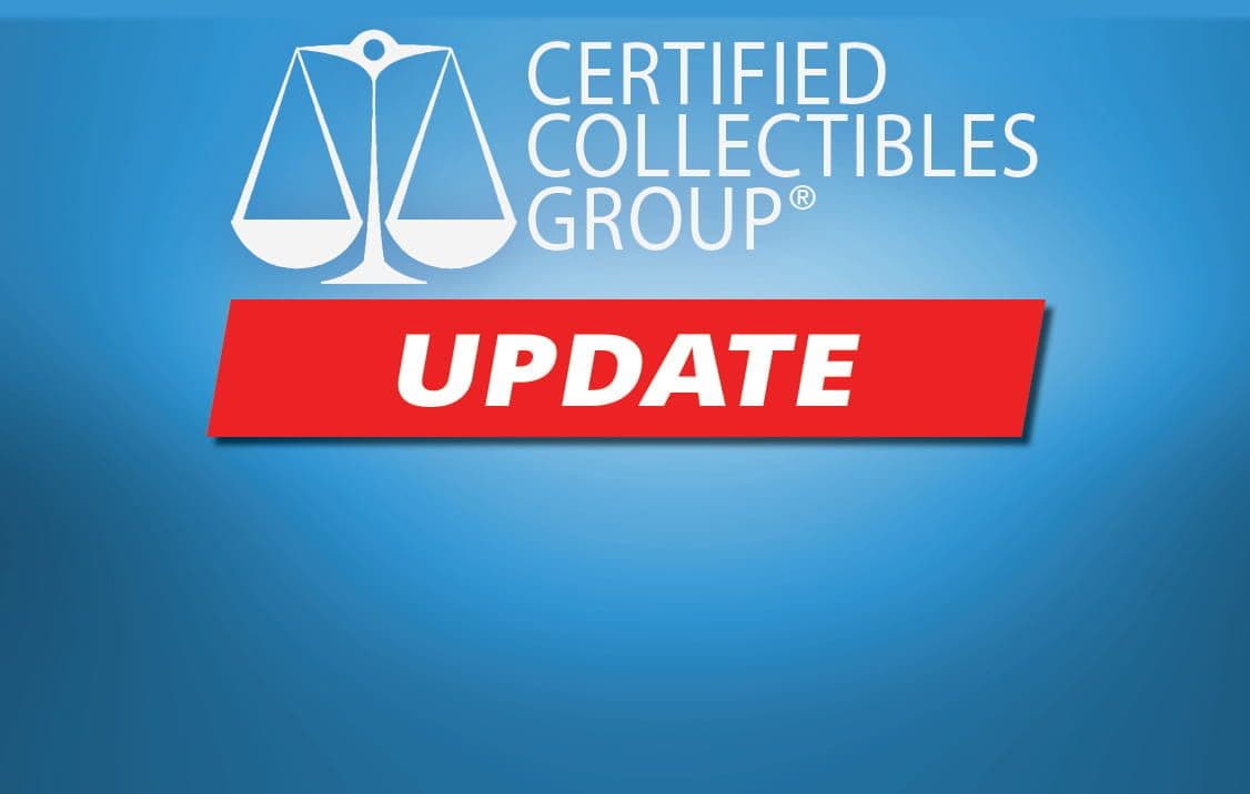 CCG update on blue background