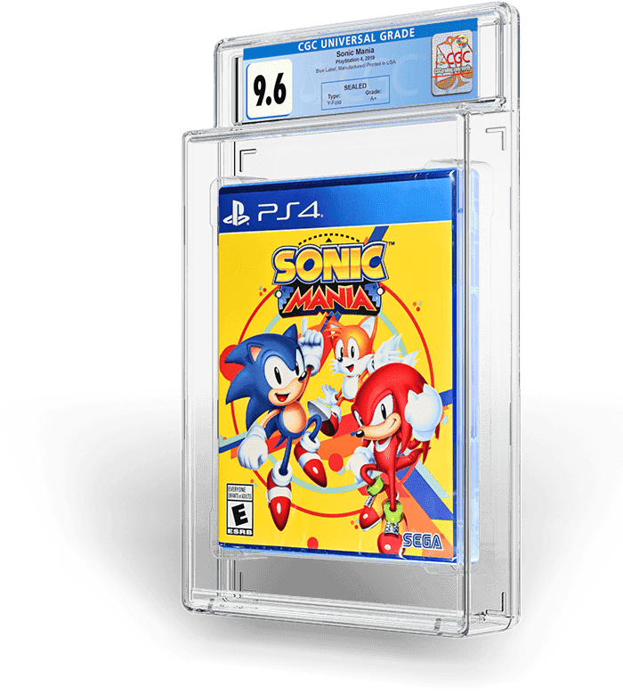 Front of CGC holdered Sonic Mania