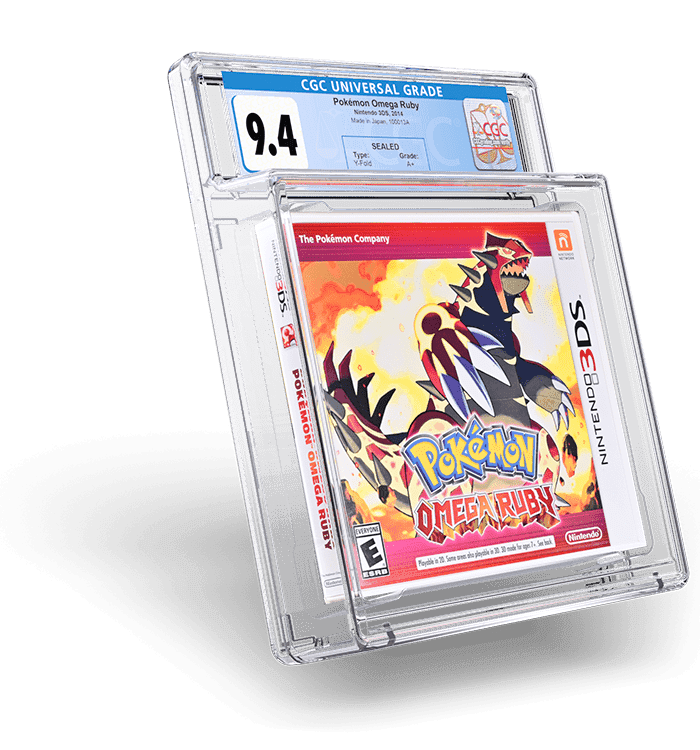 Front of CGC holdered Pokemon Omega Ruby